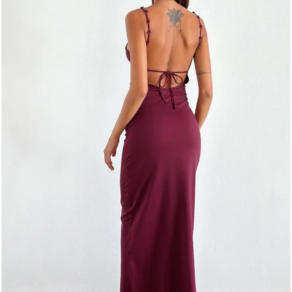 NWT Motel Maxi Bodycon Spaghetti Strap Dress Flaw - Picture 2 of 11